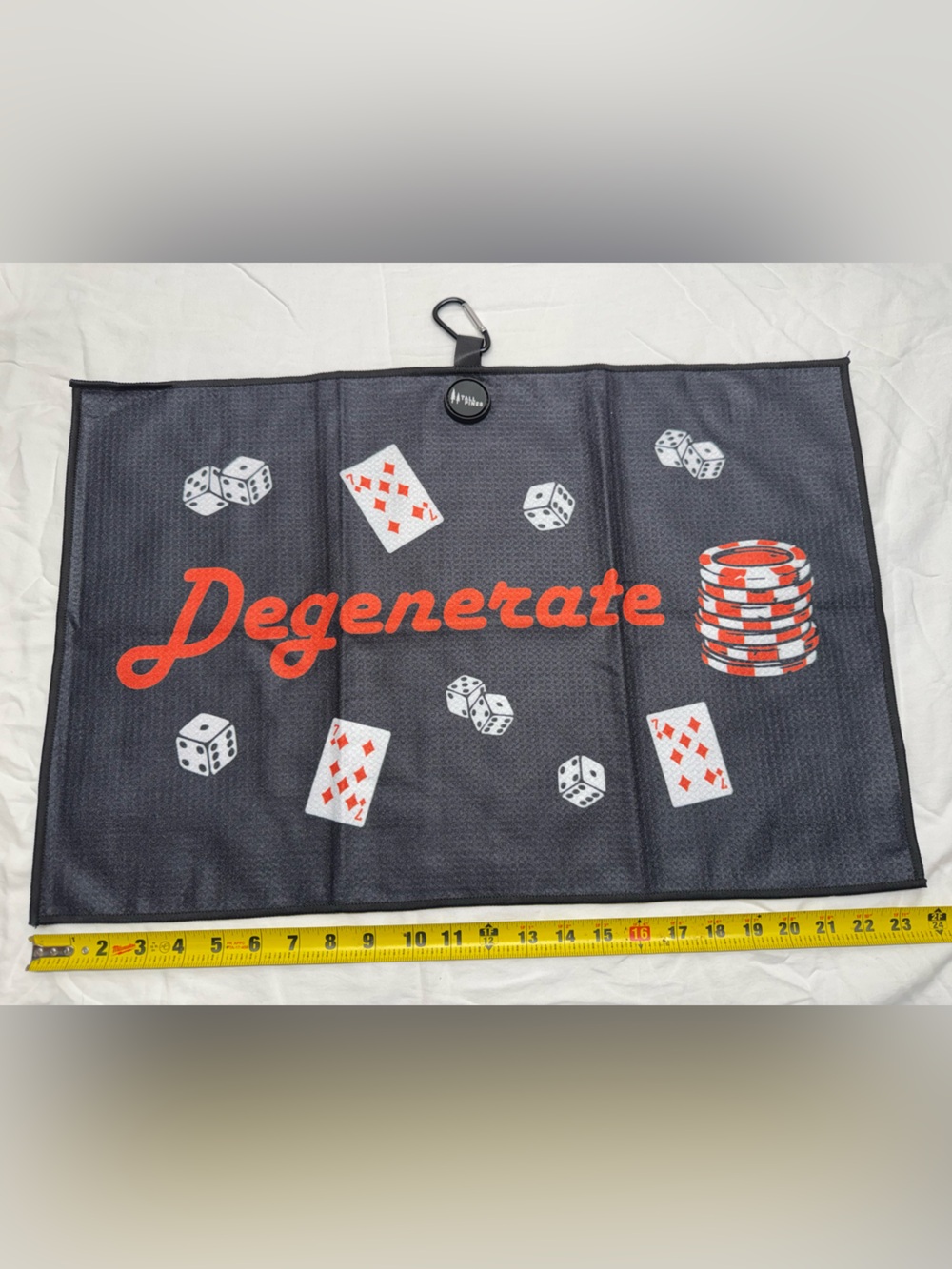 Golf Towel degenerate, carabiner, and magnet
